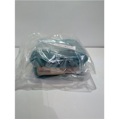 Sistema To Go fiambrera bento | Fiambrera con tarrina para yogur o fruta | Plástico con destino al océano | 1,25 l | Verde Azula