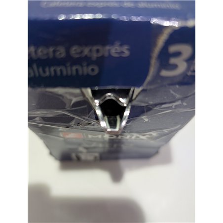 Monix Vitro Express Cafetera de aluminio 3 tazas, apta para todo tipo de cocinas excepto inducción