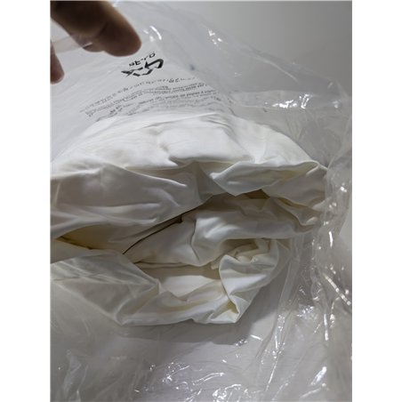 Amazon Basics Sabana Bajera Ajustable, 160 x 200 x 30 cm, 100% algodón satén 400 Hilos, Blanco