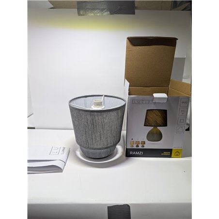 LUCIDE RAMZI - Lámpara de mesa - Ø 18 cm - 1xE14 - Beige
