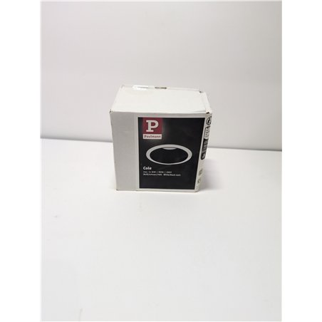 Paulmann 93394 Luminaria Cole Fija, Redonda, Regulable, Foco, Blanco, Negro Mate, Spot, Aluminio, plástico, empotrable GU10