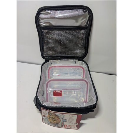 Tatay Bolsa Termica Porta Alimentos Impermeable - Urban Food Casual Glass 3,5L | 2 Tapers de Cristal 0,57L | Triple Capa Aislant