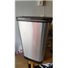 Curver - Cubo de basura Chic Bin con pedal antideslizante 45L, 44,5x 29x 60,5cm, acabado color acero, tapa y aro para bolsa