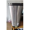 Curver - Cubo de basura Chic Bin con pedal antideslizante 45L, 44,5x 29x 60,5cm, acabado color acero, tapa y aro para bolsa