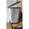 Curver - Cubo de basura Chic Bin con pedal antideslizante 45L, 44,5x 29x 60,5cm, acabado color acero, tapa y aro para bolsa