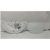 Eglo Lámpara de pared Planet 1, lámpara led de interior de acero y cristal, lámpara de salón en blanco y transparente, casquillo