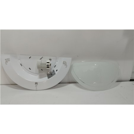 Eglo Lámpara de pared Planet 1, lámpara led de interior de acero y cristal, lámpara de salón en blanco y transparente, casquillo
