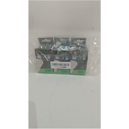 V-TAC 3x Bombillas LED GU10 - Alta Luminosidad 10W (Equivalente a 70W) - 1000 Lumen - Cubierta Satinada - Bombilla Máxima Eficie