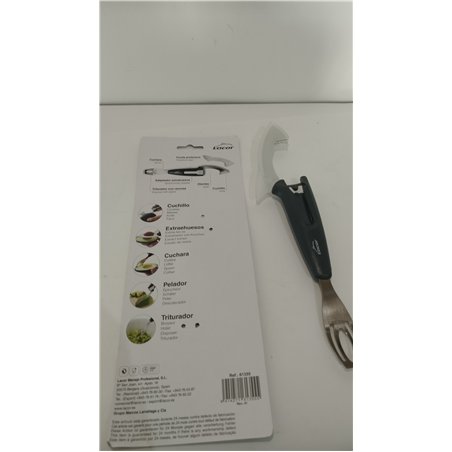 LACOR - 61355 - Pelador De Aguacates con 5 Funciones INOX.
