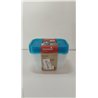 keeeper Set de 3 Fiambreras, 3 x 1 l, 15,5 x 10,5 x 11,5 cm, Fredo Fresh, Azul transparente