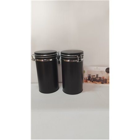 Dosenritter | 2 x lata para café/almacenaje, de metal, con junta de silicona y tapa de cierre hermético, para aprox. 500 g de ca