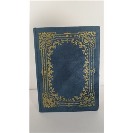Vintiquewise Caja de almacenamiento decorativa con forma de libro, color azul