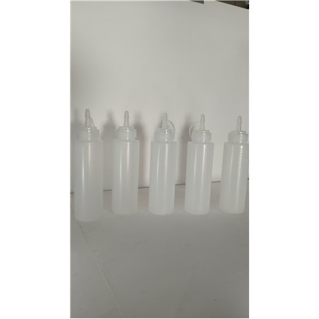 Lestiven Squeeze Bottle, 5 Pcs 250ml 8oz Botella de Salsa, Dispensador de Botellas de Plástico - Ninguna Fuga, Sin BPA, para Con