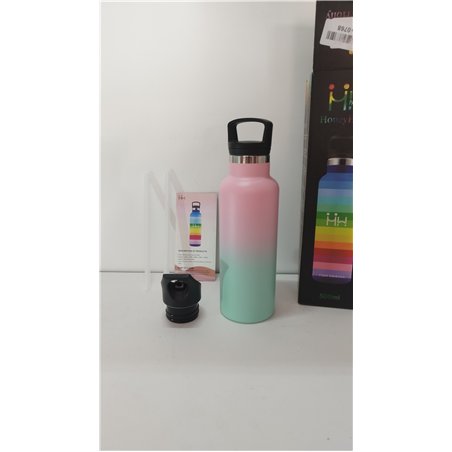 HoneyHolly Botella Agua Acero Inoxidable - Botella Agua Niños - 500ml Botella Termica Sin BPA, 12H Caliente/24 Frío, Botella par
