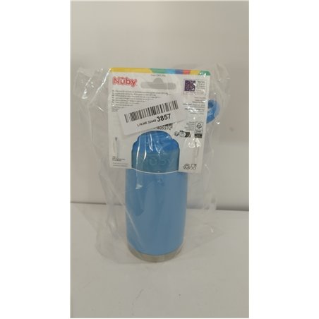 Nuby - Thirsty Kids - Botella Acero Inoxidable Flip-It Reflex para viajes - Vaso Antiderrame Bebe Con Cierre Seguro Y Diseño Tér