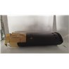 Relaxdays Accesorios Chimenea, Modernos, Juego de Estufa con Cubo, Atizador, Pinzas, Escoba y Pala, Negro, Acero, Set de 5 Pieza