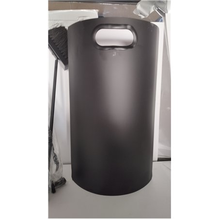 Relaxdays Accesorios Chimenea, Modernos, Juego de Estufa con Cubo, Atizador, Pinzas, Escoba y Pala, Negro, Acero, Set de 5 Pieza