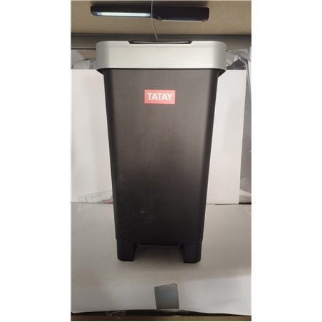 Tatay Cubo de Basura Cocina con Pedal Smart 25L | Diseño Compacto y Funcional | Uso Interior y Exterior | Compatible con Bolsas 