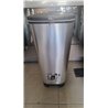 Curver - Cubo de basura Chic Bin con pedal antideslizante 45L, 44,5x 29x 60,5cm, acabado color acero, tapa y aro para bolsa
