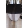 Curver - Cubo de basura Chic Bin con pedal antideslizante 45L, 44,5x 29x 60,5cm, acabado color acero, tapa y aro para bolsa