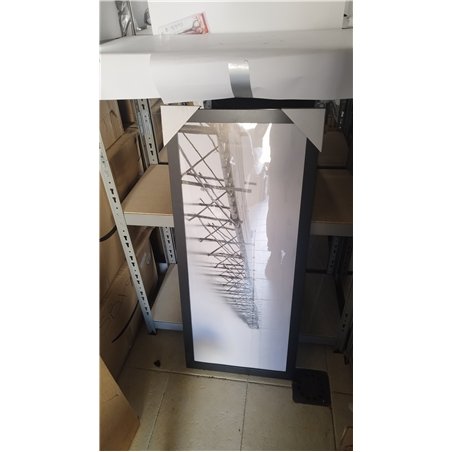 Americanflat Marco de 100x40 cm Negro - Marco de Madera, Plexiglás, Ganchos para Colgar en Pared