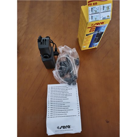 Sera Filtro Interior de Acuario Fil 60 06843, 380 l/h para acuarios de hasta 60 litros, con Estructura Modular con Filtro (con E