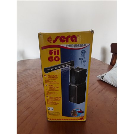 Sera Filtro Interior de Acuario Fil 60 06843, 380 l/h para acuarios de hasta 60 litros, con Estructura Modular con Filtro (con E