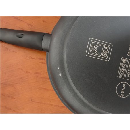 BRA Premiere Sartén 30 cm, aluminio fundido, tricapa Antiadherente reforzado sin PFOA, apta para todo tipo de cocinas incluida i