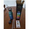 Botella Agua Acero Inoxidable, 500ml Botella Agua Niños, sin BPA, Botella Termica, A Prueba de Fugas, Botella con Pajita, Mantie