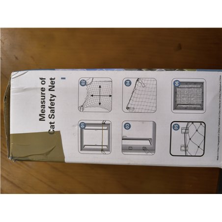 NieKilig 4x3m Red Protección para Gatos Terraza de sin Taladro, Red de Seguridad Transparente para Malla Gatos para Balcones, Ve