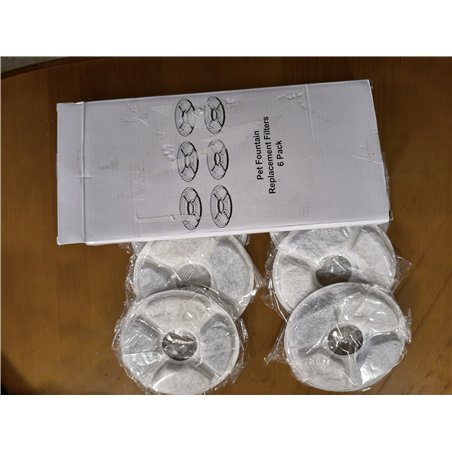 PewinGo - Filtro de Fuente de Agua para Gato, Filtro de Fuente Triple acción de 6 Piezas para reemplazo de Fuente con Resina de 
