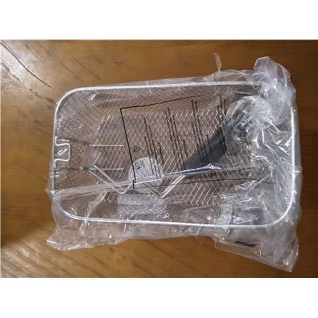 Lacor - R69135A - Cestillo para freidora Ergo, Acero Inoxidable 18/10, 23,5 x 14 x 8,5 cm, Uso Profesional, Durabilidad y Resist