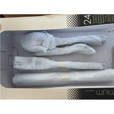 Amefa Karma Cutlery Set, Stainless Steel, Stainless Steel, 13,7 x 7 x 26 cm - 24 piezas