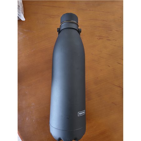 Nerthus FIH 622 - Termo Doble Pared para Frios y Calientes Diseño Negra 1500 ml Libre de Bpa, Tapon Hermético, Acero Inoxidable 