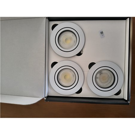 Philips Hue- Foco Empotrable LED Milliskin, Pack de 3, Color Blanco, Luz Blanca de Cálida a Fría, Compatible con Alexa y Google 