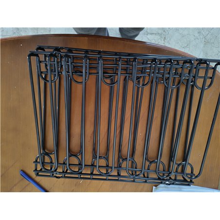 LACOR - 62255 - Soporte de Copas Due Black, Capacidad para 20 Copas, Fijación en Techo o Pared, Hierro, Color Negro, 45x32 cm