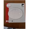 Eglo Plafón LED POGLIOLA-S, diámetro 26 cm, aplique de pared, con efecto de cristal de acero y plástico, lámpara de sala de esta