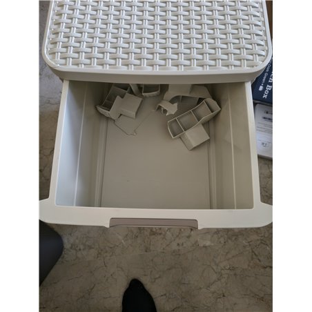 Curver - Cajonera Style con 3 cajones de 14 L, 37, 8 x 32, 8 x 59, 5, color blanco, Ordenación, Cajones en forma estantería