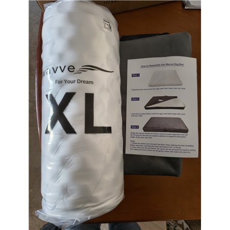 WAVVE Cama Perro Extra Grande Ortopédica 112x81x7.6 cm, Colchon Perro Impermeable Lavable, Sofá Perro Ortopedica Desmontable, Co