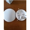 Eglo Lámpara de techo MARS, aplique de pared con 1 bombilla, lámpara de techo de acero, color blanco, vidrio blanco satinado, ca