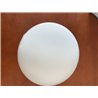 Eglo Lámpara de techo MARS, aplique de pared con 1 bombilla, lámpara de techo de acero, color blanco, vidrio blanco satinado, ca