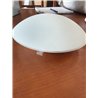 Eglo Lámpara de techo MARS, aplique de pared con 1 bombilla, lámpara de techo de acero, color blanco, vidrio blanco satinado, ca