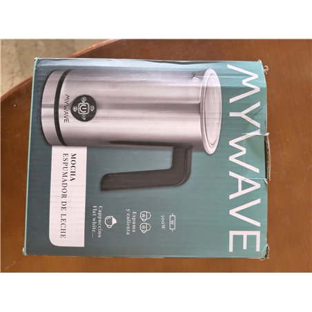 MyWave - Espumador de Leche - Potencia 500W - Consigue la Espuma Adecuada - Calienta y Genera Espuma - 3 Niveles de Espuma Calie