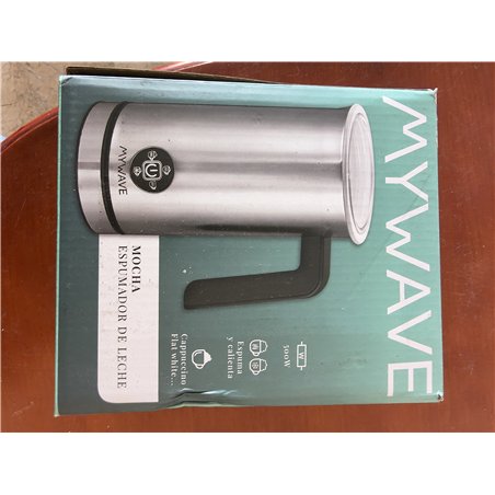 MyWave - Espumador de Leche - Potencia 500W - Consigue la Espuma Adecuada - Calienta y Genera Espuma - 3 Niveles de Espuma Calie