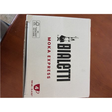 Bialetti - Moka Express: Icónica Cafetera Italiana para Espresso, Auténtico Café Italiano, Cafetera 4 Tazas (190 Ml), Aluminio, 