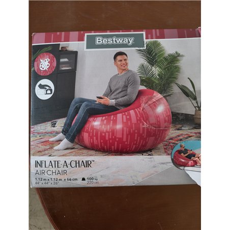 Bestway 75052C- Sillón Hinchable 112x122x66 cm