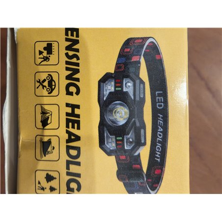 ILcDesign,Linterna Frontal LED Recargable, Luz Frontal Cabeza, Linterna de Cabeza LED Alta Potencia, 6 Modos de Luz, Sensor Movi