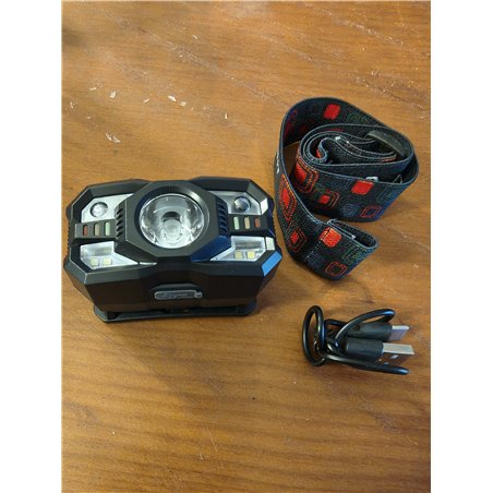 ILcDesign,Linterna Frontal LED Recargable, Luz Frontal Cabeza, Linterna de Cabeza LED Alta Potencia, 6 Modos de Luz, Sensor Movi