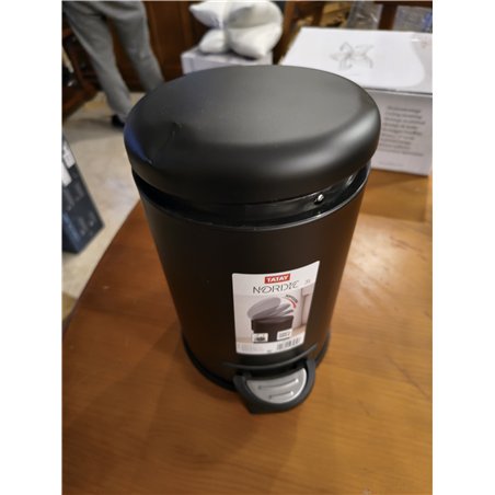 Tatay Papelera Baño con Pedal de Acero Inoxidable, 3L de Capacidad, Interior Extraíble, Cierre con Caída Amortiguada, Libre de B