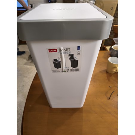 Tatay Cubo de Basura Cocina con Tapa Basculante Smart 25L | Diseño Compacto y Funcional | Uso Interior y Exterior | Apto para Bo